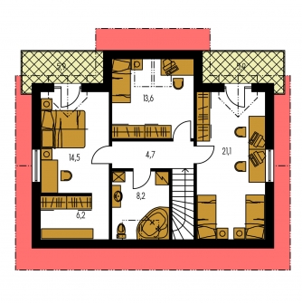 Floor plan of second floor - TREND 269